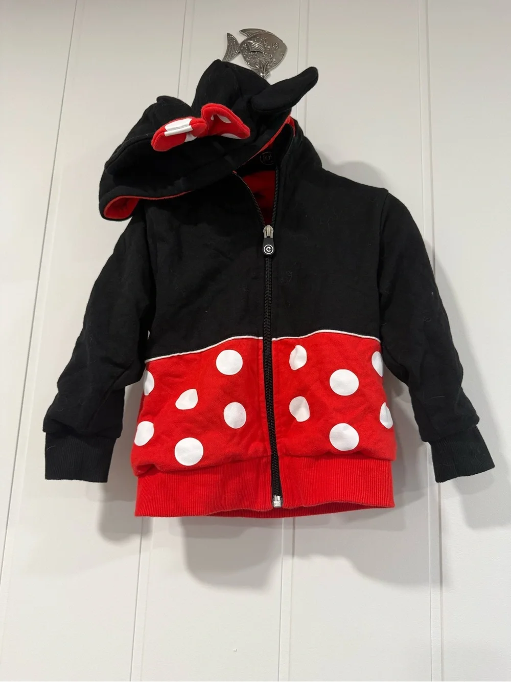 Disney Minnie Mouse Jacket Toddler Turns Into Plush Doll Zip Front Hoodie